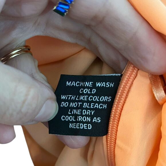 Walter Baker Parrot Print Tropical Tank Top Open Sides Orange Multi Beachy - Picture 9 of 10